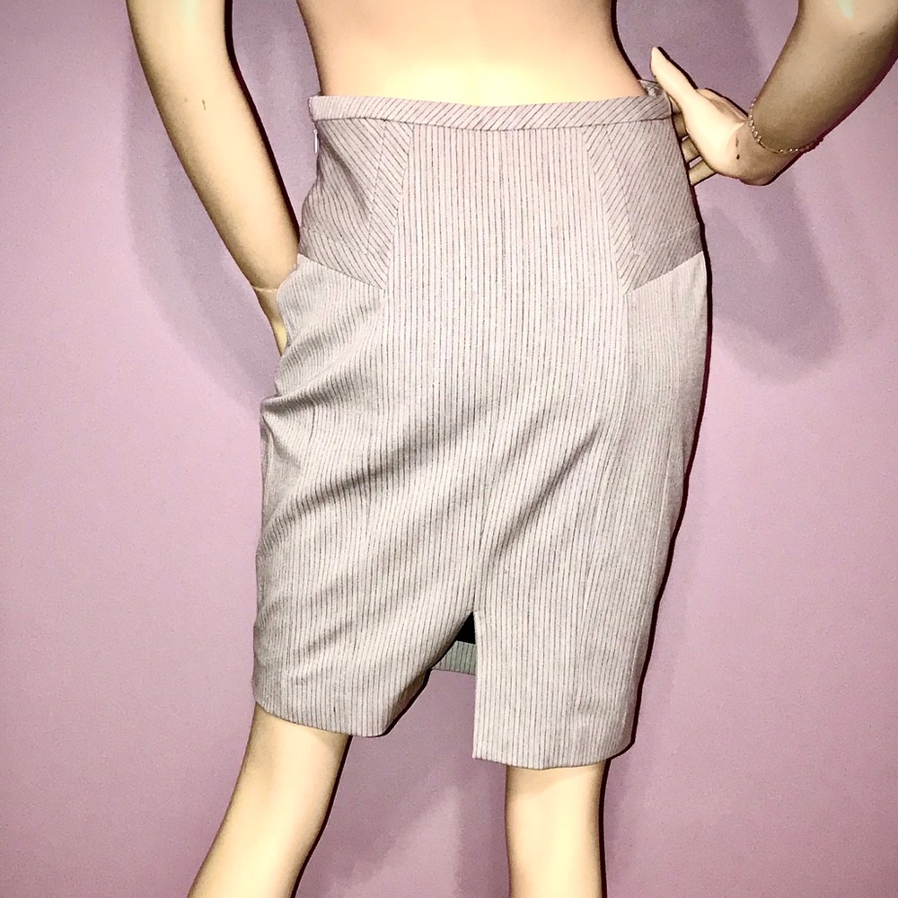 EXPRESS DESIGN STUDIO• Pinstripe Pencil Skirt/(0)